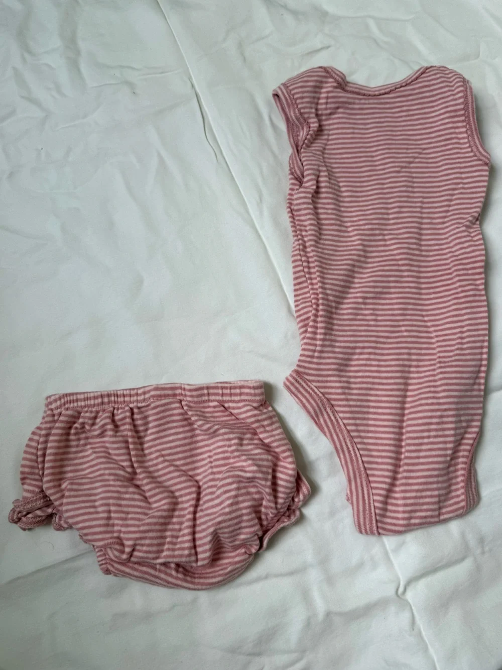 Carter's Pink and White Striped Baby Bodysuit with Bloomers